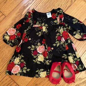 Floral Baby Dress and shoes